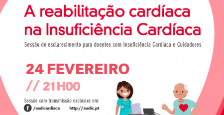 Reabilitação Cardíaca é o tema do próximo evento virtual da AADIC